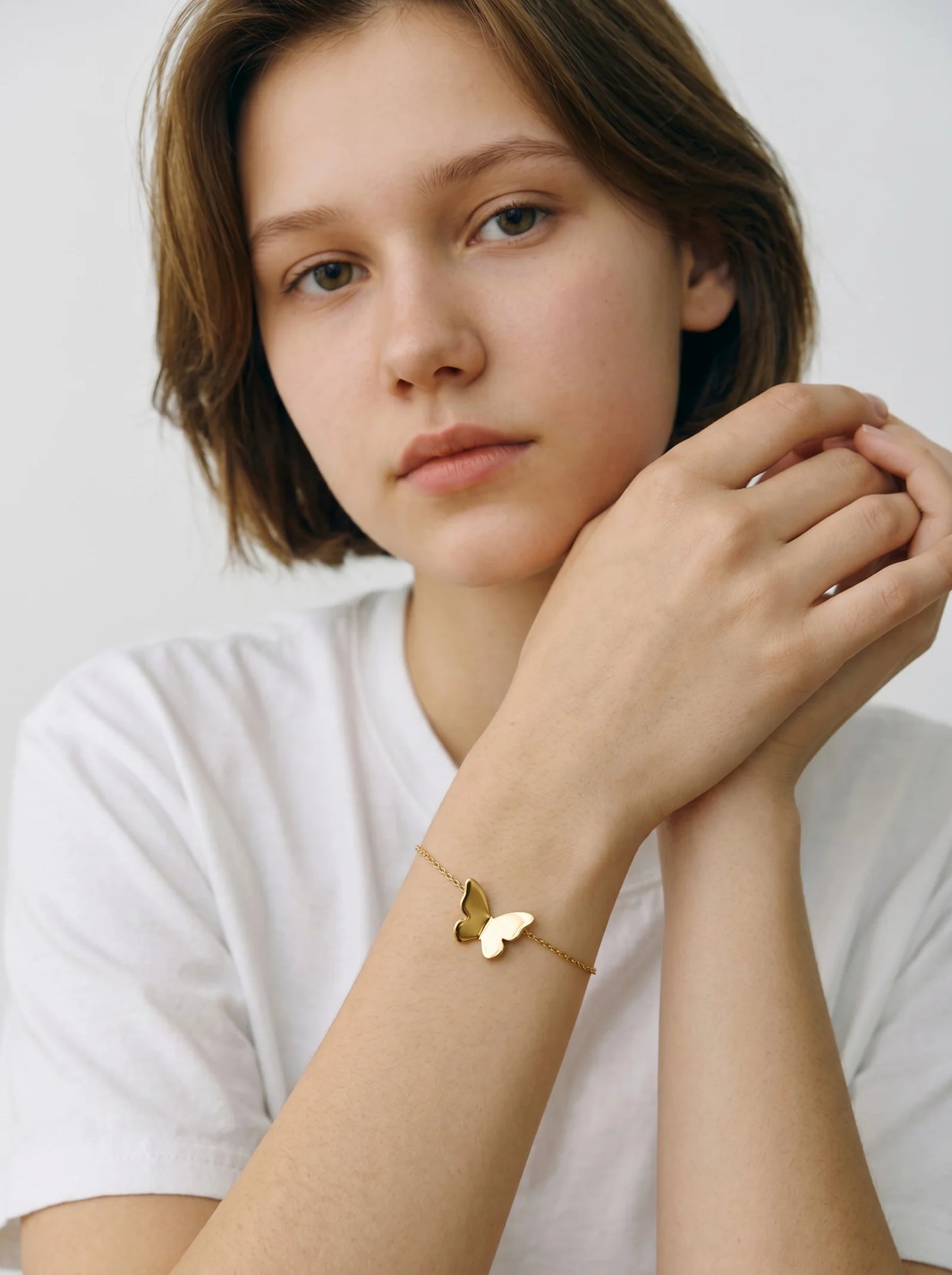 Elegant Silver Butterfly & Swallow Bird Charm Bracelet | Minimalist Adjustable Chain Bracelet for Women