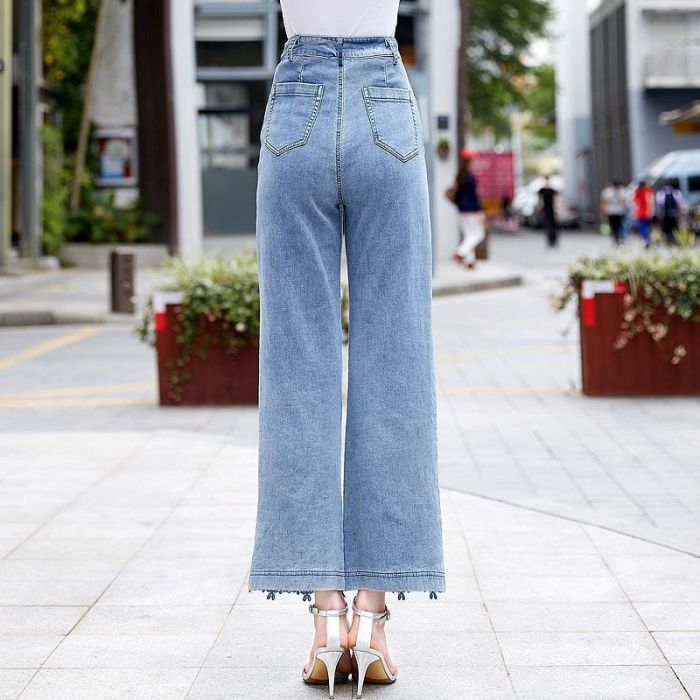 Camilla Floral Lace Illusion Denim Trousers