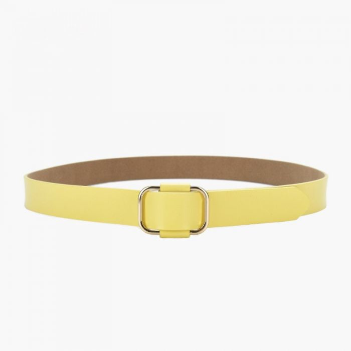 Women’s Gold Square Buckle Fashion Belt – Elegant Waist Belt 105Cm