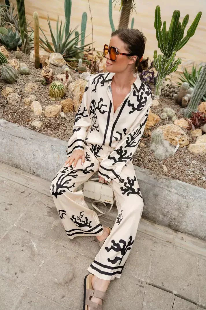 Luxury Printed Co-Ord Set | Relaxed Fit Women’s Two-Piece Outfit
