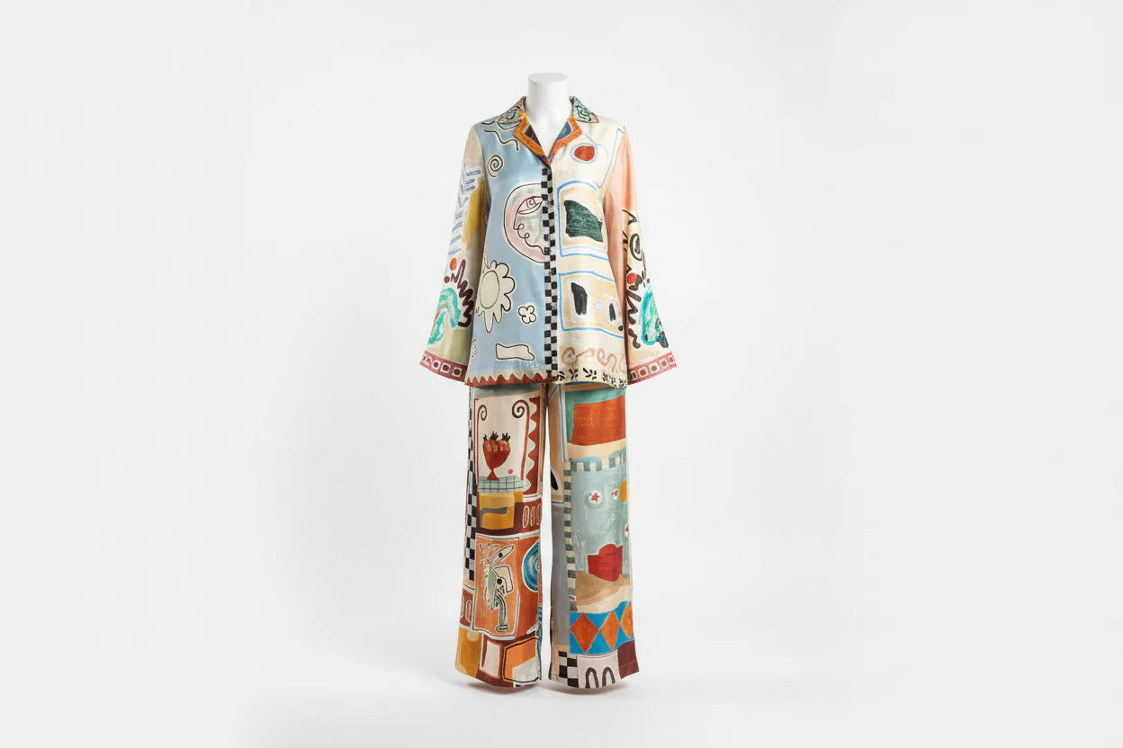 Luxury Printed Co-Ord Set | Relaxed Fit Women’s Two-Piece Outfit