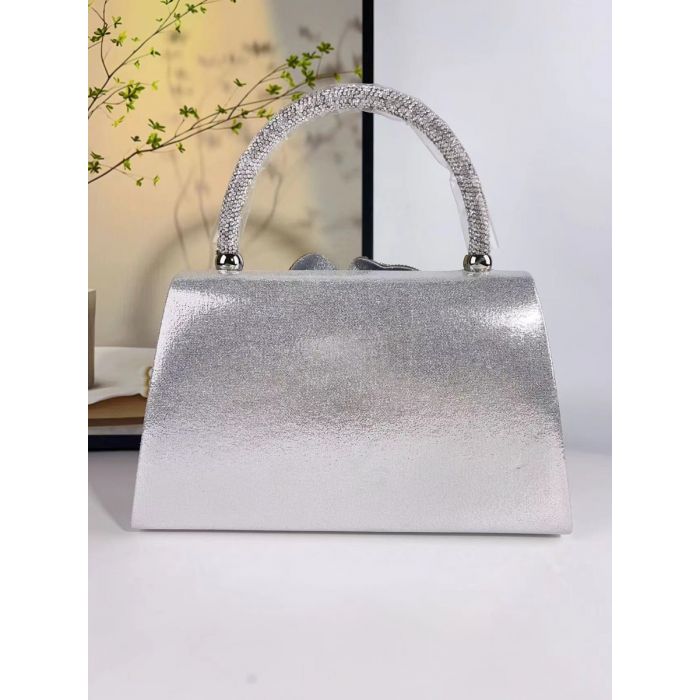 Rhinestone Rose Flower Evening Bag | Sparkly Crystal Clutch Purse for Party & Wedding