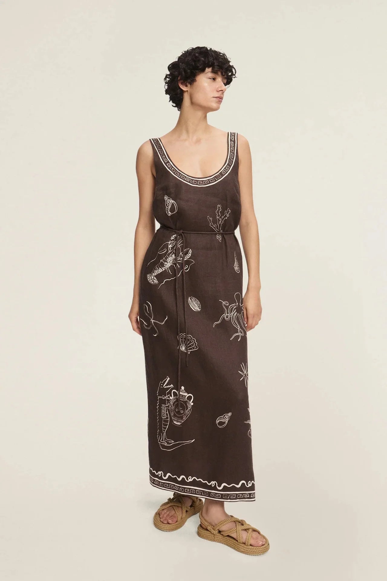 Linen Blend Ladies Nightwear Dress | Everyday Sleepwear