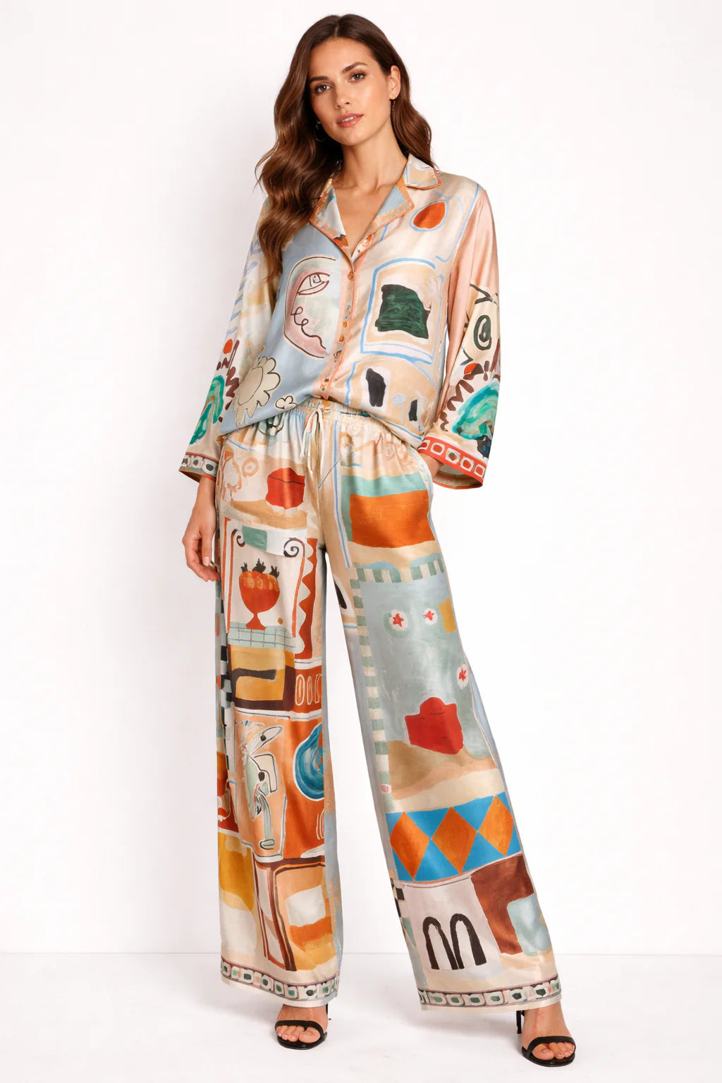 Luxury Printed Co-Ord Set | Relaxed Fit Women’s Two-Piece Outfit