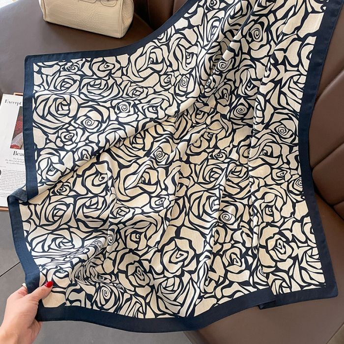 Women’s Cotton Square Scarf – Soft Lightweight Fashion Neck Head Scarf