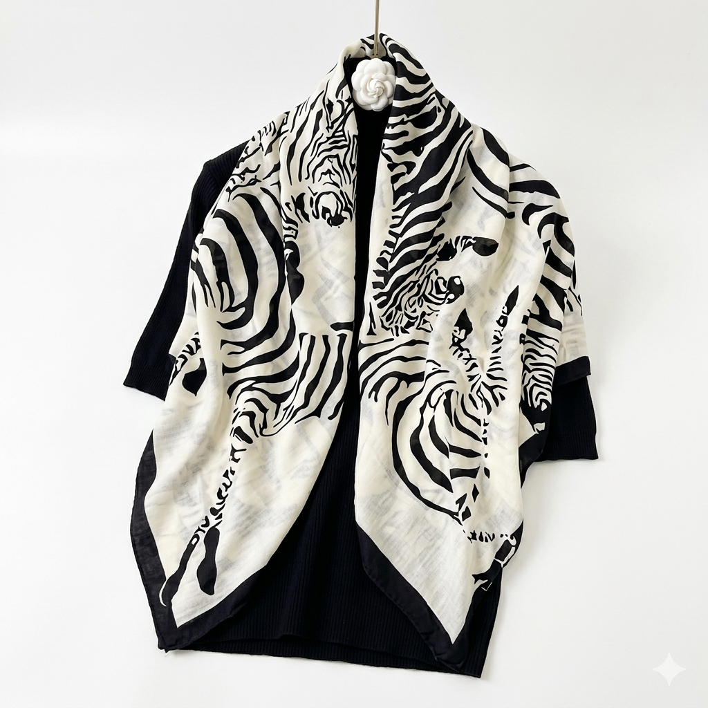 Women’s Cotton Square Scarf – Soft Lightweight Fashion Neck Head Scarf