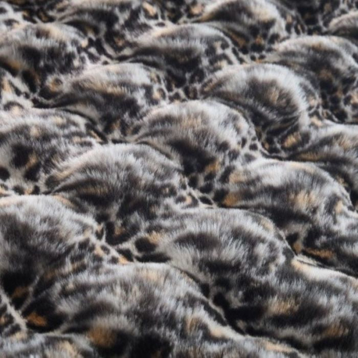 Faux Animal Print Throw in Brown/White 130cm*160cm Soft & Cozy Bedspread for Bedroom Decor