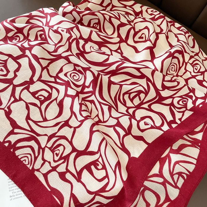 Women’s Cotton Square Scarf – Soft Lightweight Fashion Neck Head Scarf