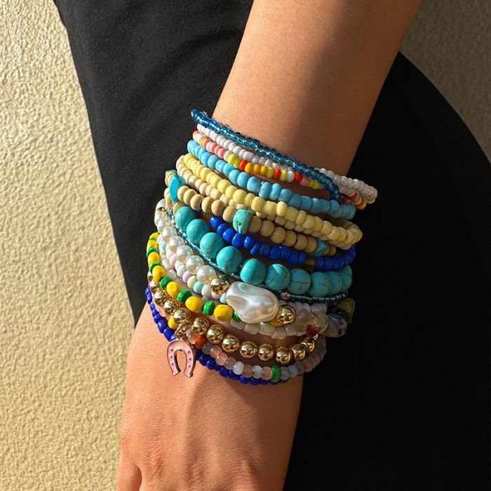 Natural Wood Bead Bracelet | Handmade Boho Bracelet for Women & Men