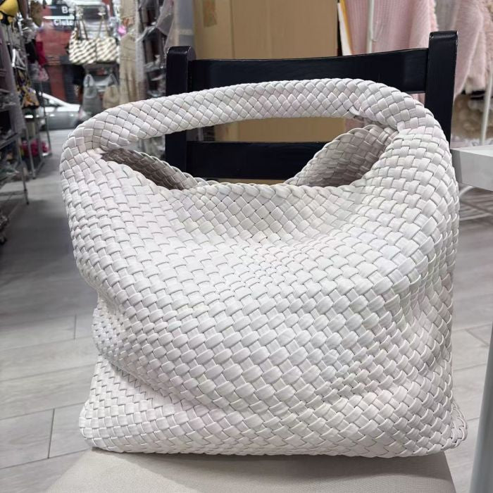 Weave Tote Bag with Matching Clutch - Elegant Woven Design for Everyday Use