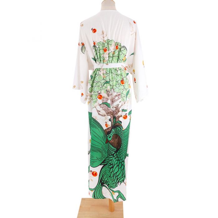 Women’s Printed Kimono Robe – Lightweight Boho Floral Cardigan Cover-Up in Elegant Design