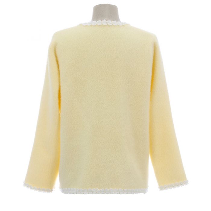Floral Pearl Embellishments Soft Cardigan