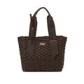 Summer Woven Straw Handbag & Metallic Accent