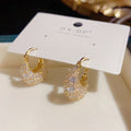 Crystal Jewelled Handbag Shape Earrings | Sparkling Statement Earrings for Women