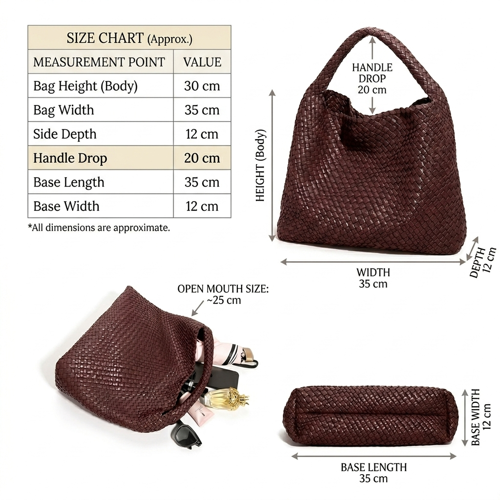 Weave Tote Bag with Matching Clutch - Elegant Woven Design for Everyday Use