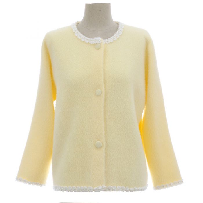 Floral Pearl Embellishments Soft Cardigan