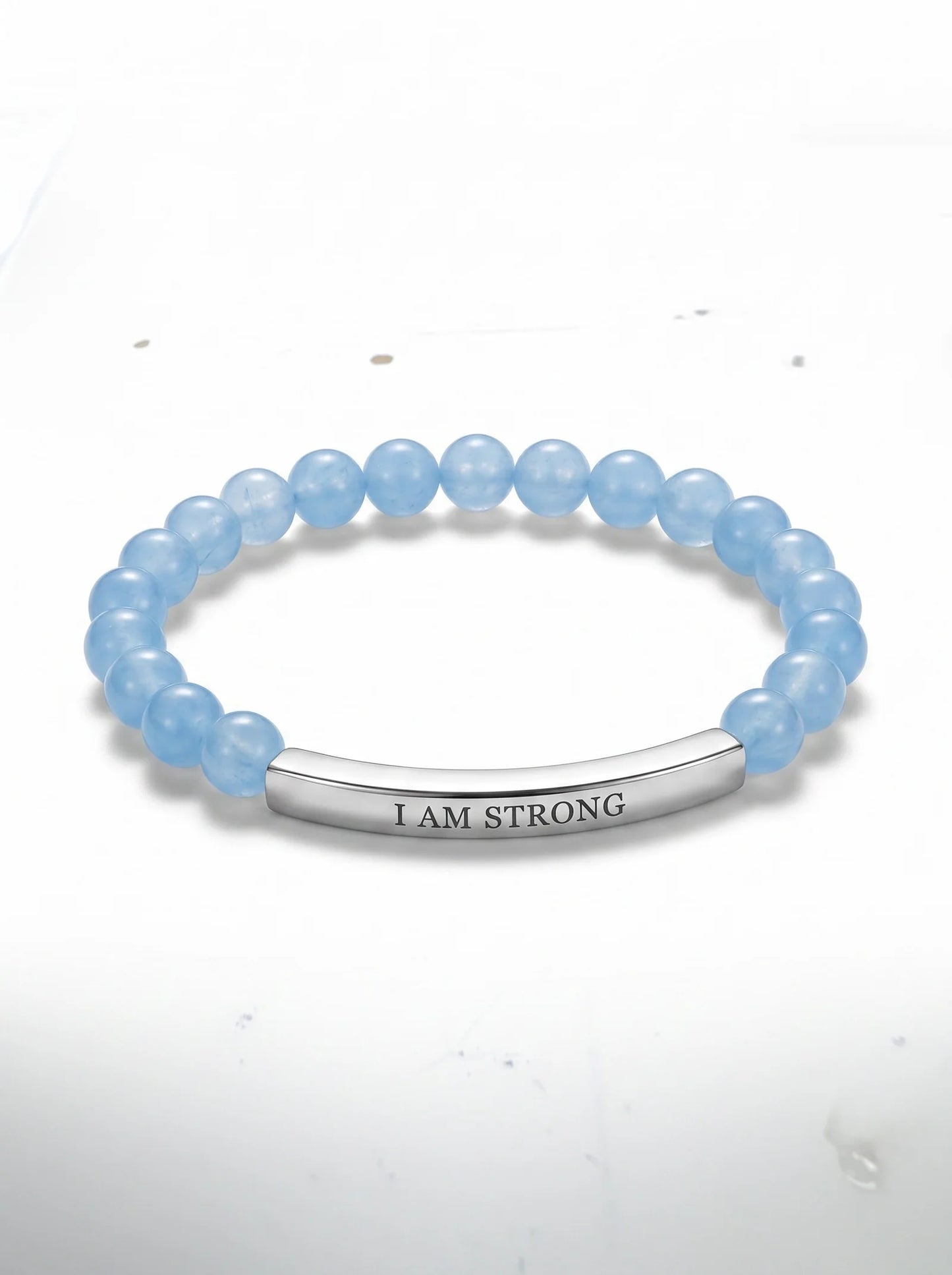 Healing Amethyst Bracelet – Inspirational Engraved Bar Bracelet for Men & Women