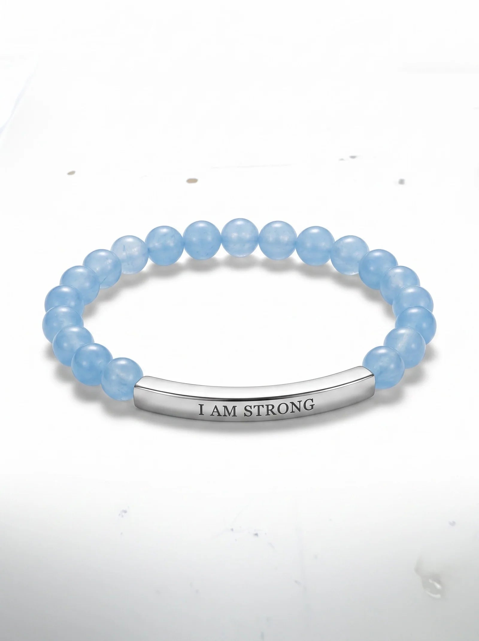 Healing Amethyst Bracelet – Inspirational Engraved Bar Bracelet for Men & Women