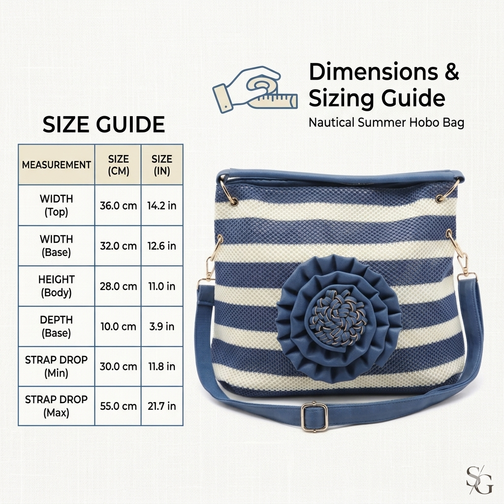 Large Striped Tote Bag with 3D Floral Detail | Women’s Shoulder Shopper Handbag | Casual Travel Beach Bag