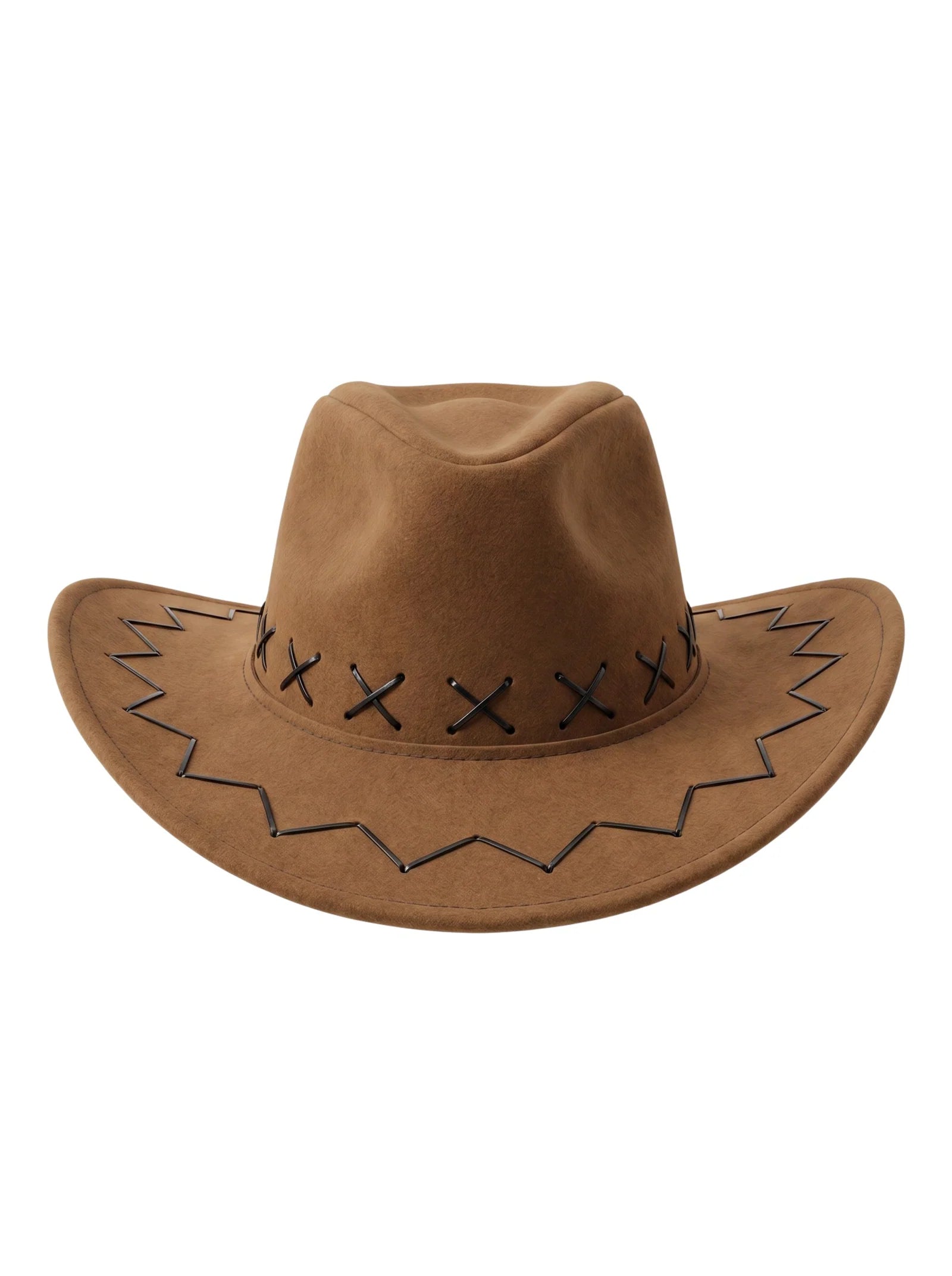 Faux Cowboy Hat | Classic Western Cowgirl & Cowboy Fedora Style Hat for Men & Women
