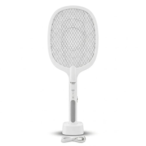 Dual-Use Electric Mosquito Swatter – Rechargeable 1200mAh Bug Zapper Racket with UV Mosquito Trap | Indoor & Outdoor Insect Killer