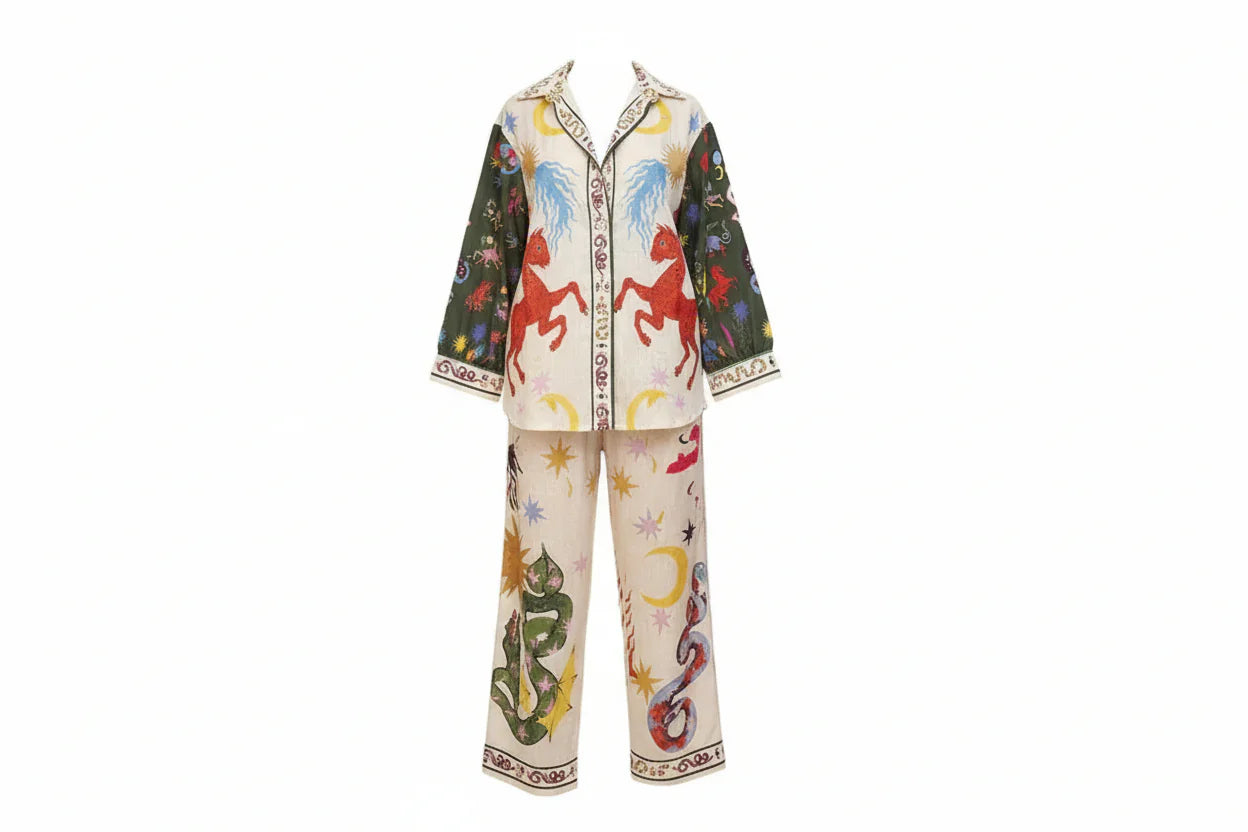 Luxury Printed Co-Ord Set | Relaxed Fit Women’s Two-Piece Outfit
