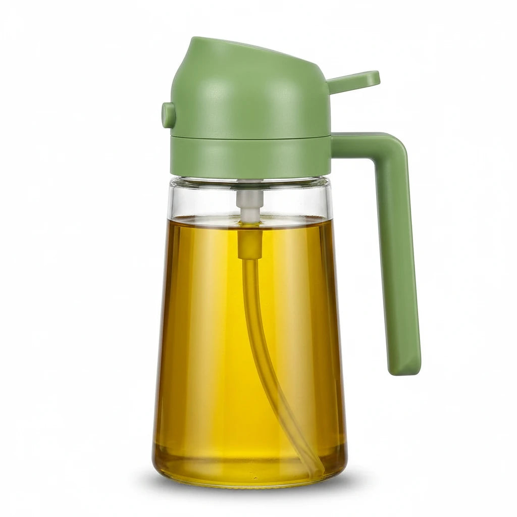 Leakproof Refillable 2-in-1 Oil Sprayer &amp; Pourable Bottle 18x10x8cm 249g