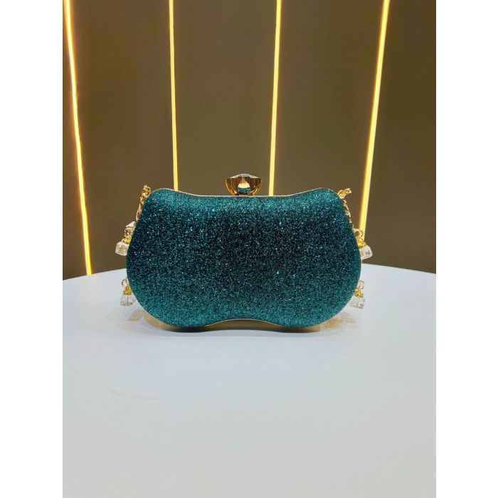 Crystal Clutch Bag with Beaded Chain Strap | Luxury Rhinestone Evening Bag for Weddings, Parties & Prom