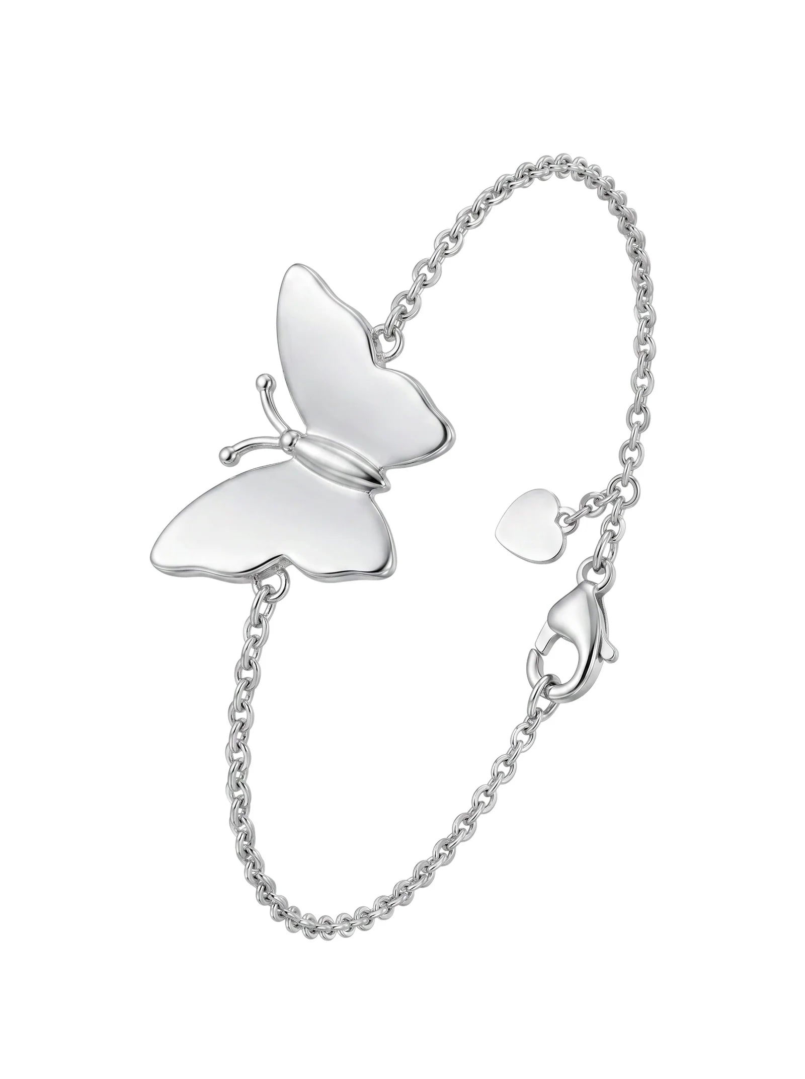 Elegant Silver Butterfly & Swallow Bird Charm Bracelet | Minimalist Adjustable Chain Bracelet for Women