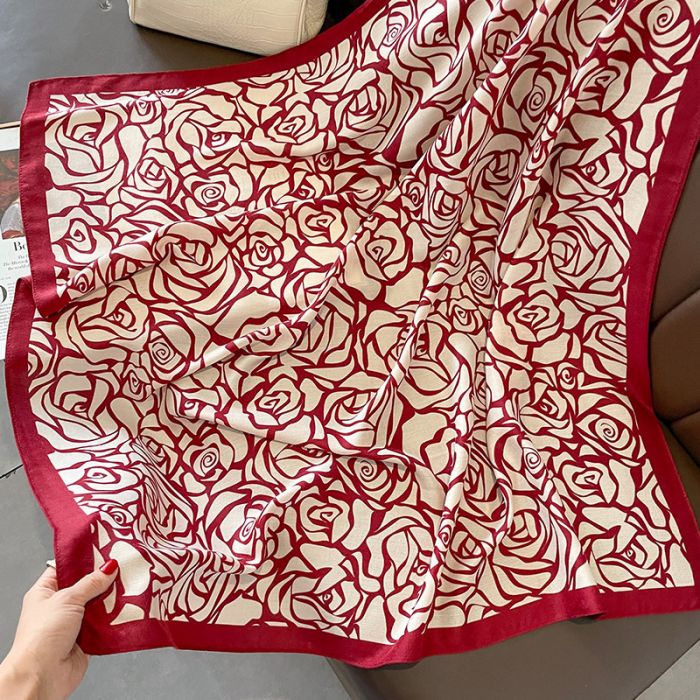 Women’s Cotton Square Scarf – Soft Lightweight Fashion Neck Head Scarf