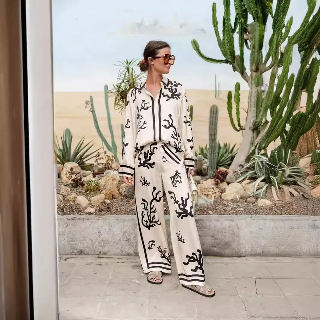 Luxury Printed Co-Ord Set | Relaxed Fit Women’s Two-Piece Outfit