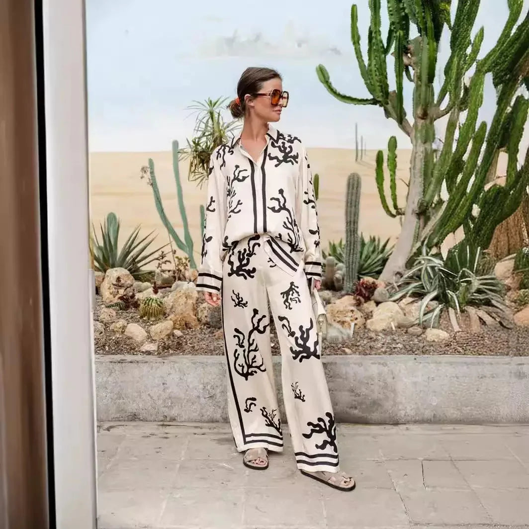Luxury Printed Co-Ord Set | Relaxed Fit Women’s Two-Piece Outfit