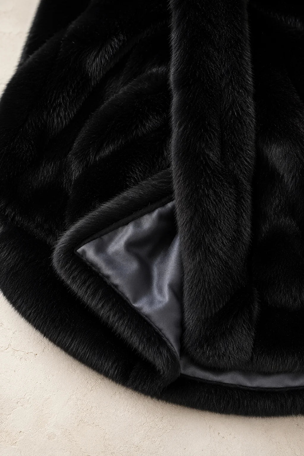 Elegant White Faux Fur Hooded Cape