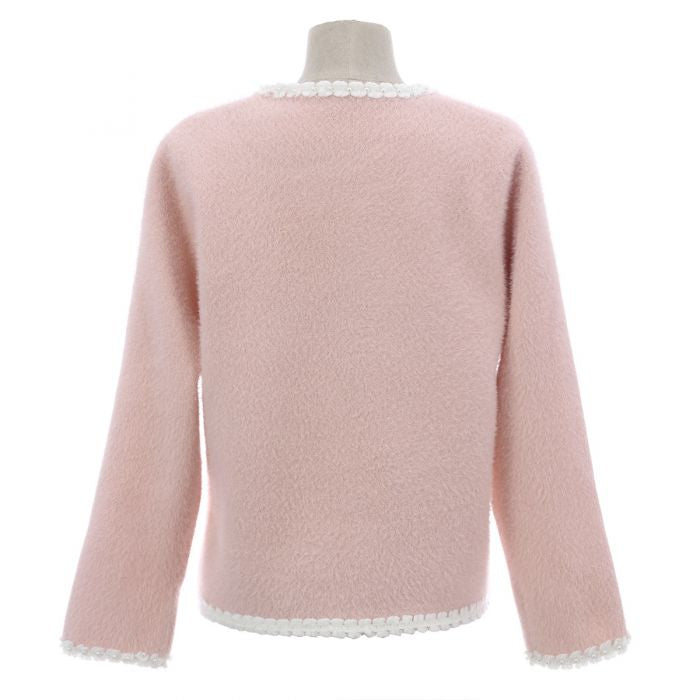 Floral Pearl Embellishments Soft Cardigan