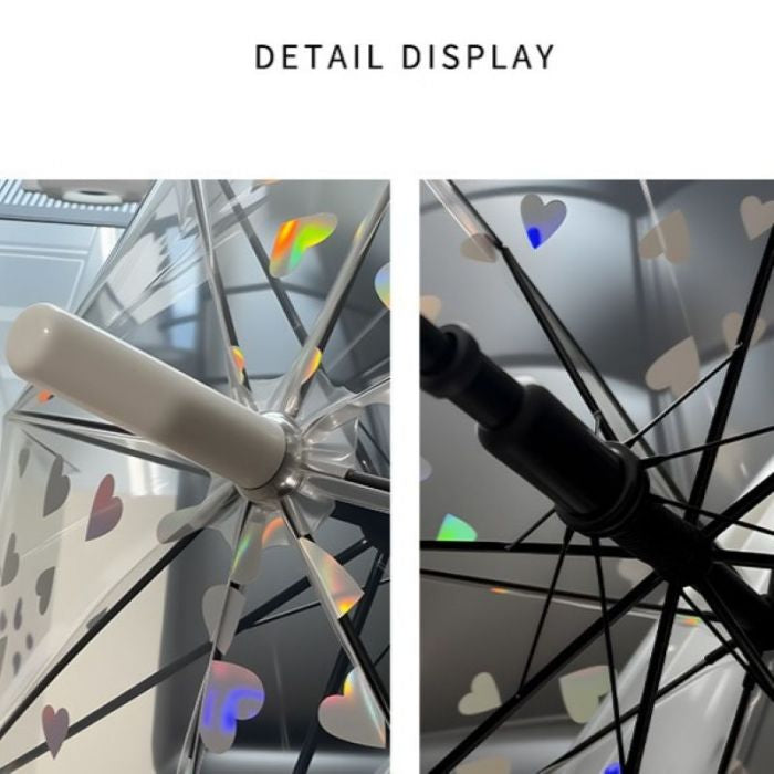 Rain Umbrella with Transparent Panel – Windproof Clear Canopy Waterproof Umbrella for Men & Women