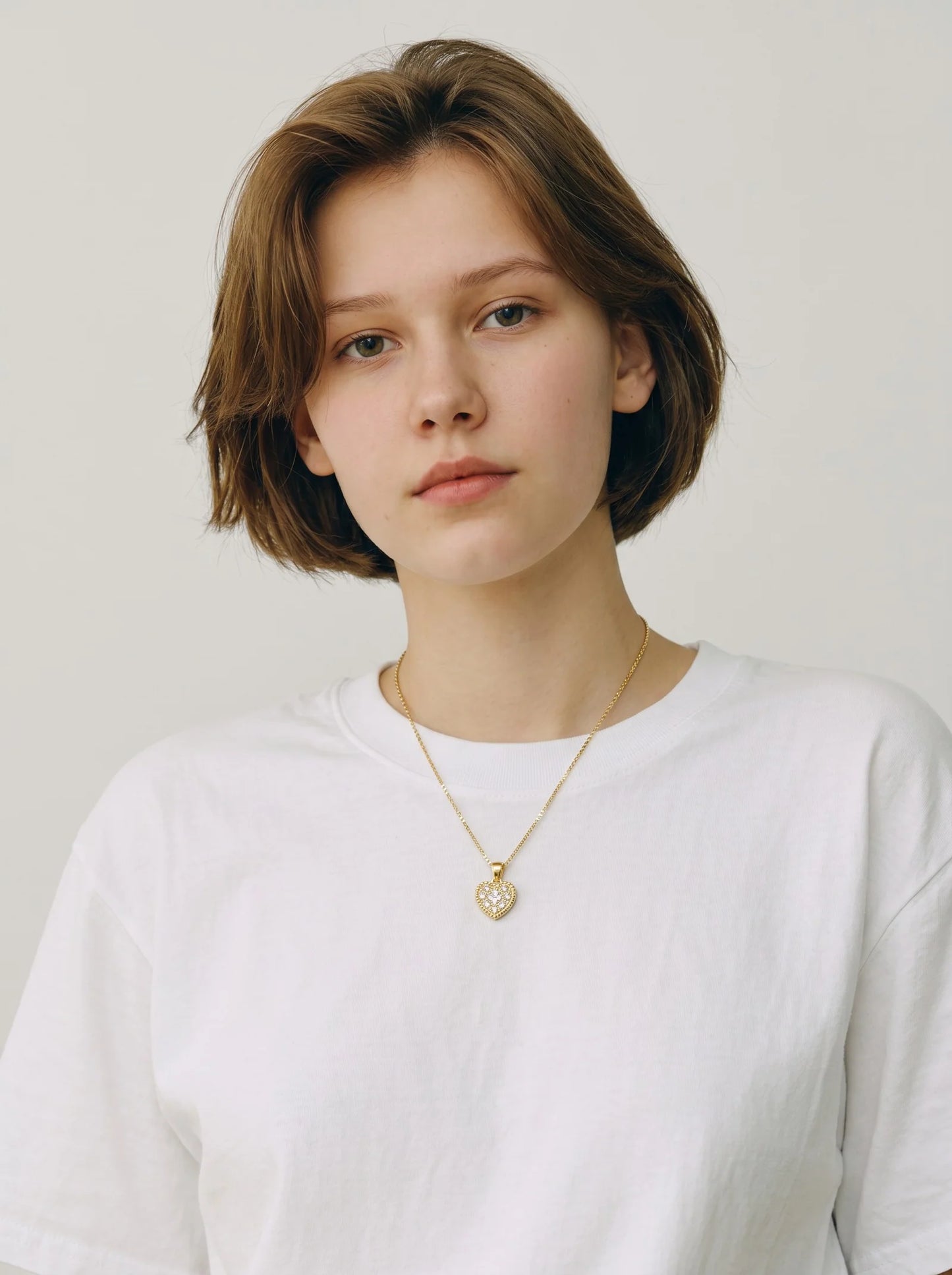 Cute Y2K Sparkling Heart Locket Necklace – Rhinestone Pendant Chain ✨