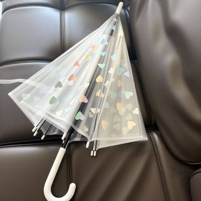 Rain Umbrella with Transparent Panel – Windproof Clear Canopy Waterproof Umbrella for Men & Women