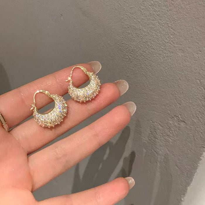 Crystal Jewelled Handbag Shape Earrings | Sparkling Statement Earrings for Women