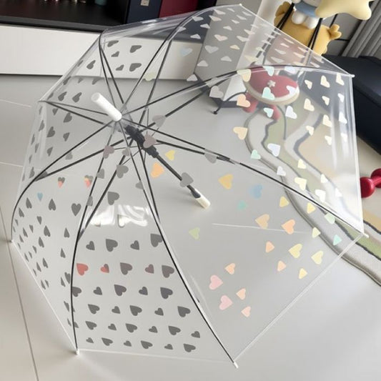 Rain Umbrella with Transparent Panel – Windproof Clear Canopy Waterproof Umbrella for Men & Women