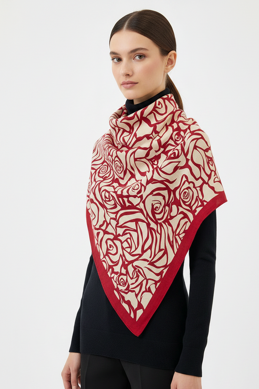 Women’s Cotton Square Scarf – Soft Lightweight Fashion Neck Head Scarf