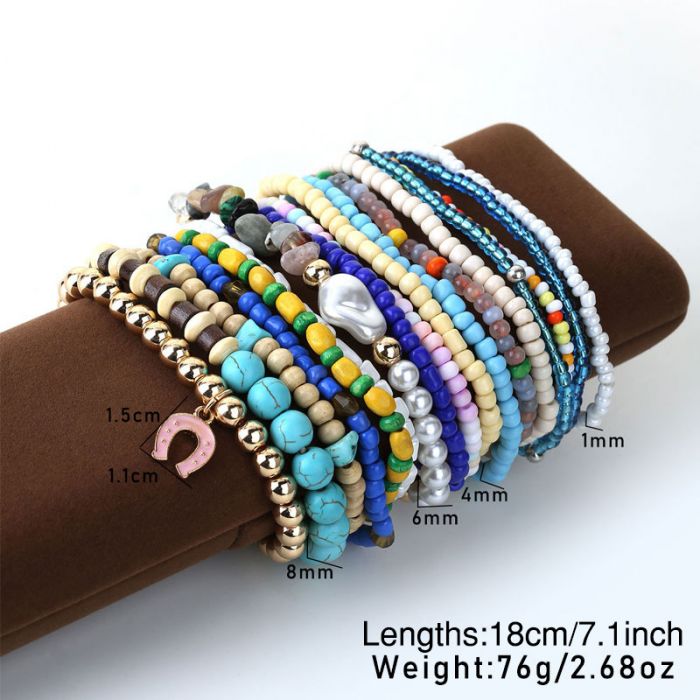 Natural Wood Bead Bracelet | Handmade Boho Bracelet for Women & Men