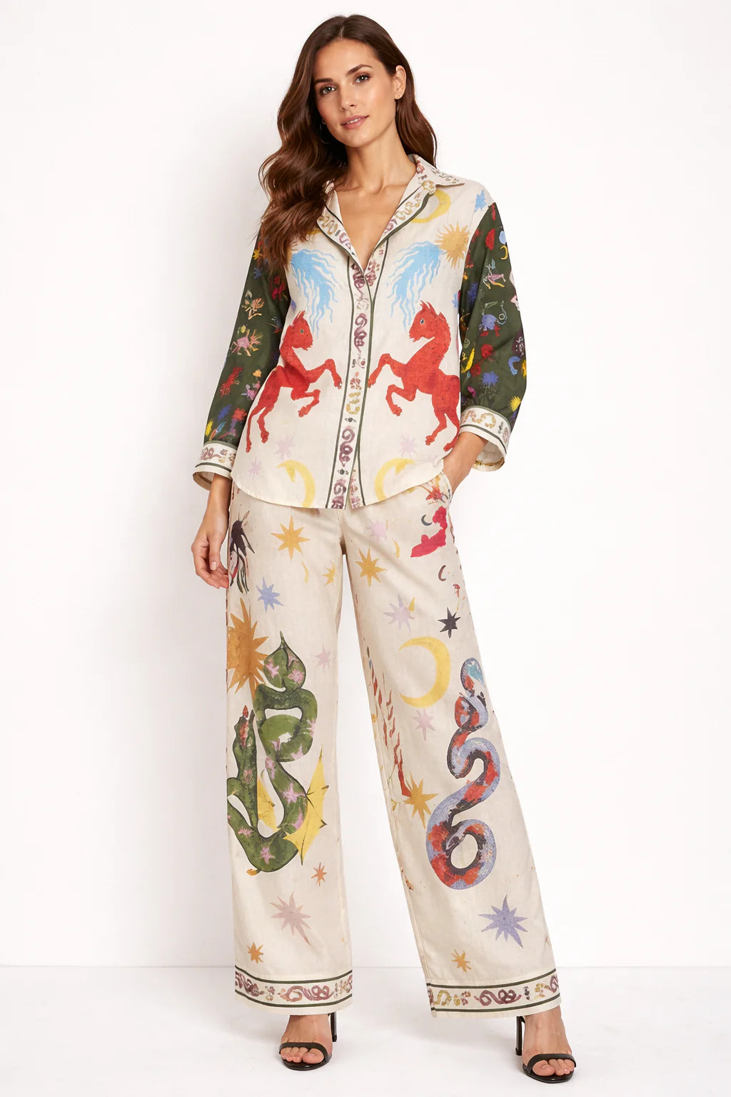Luxury Printed Co-Ord Set | Relaxed Fit Women’s Two-Piece Outfit