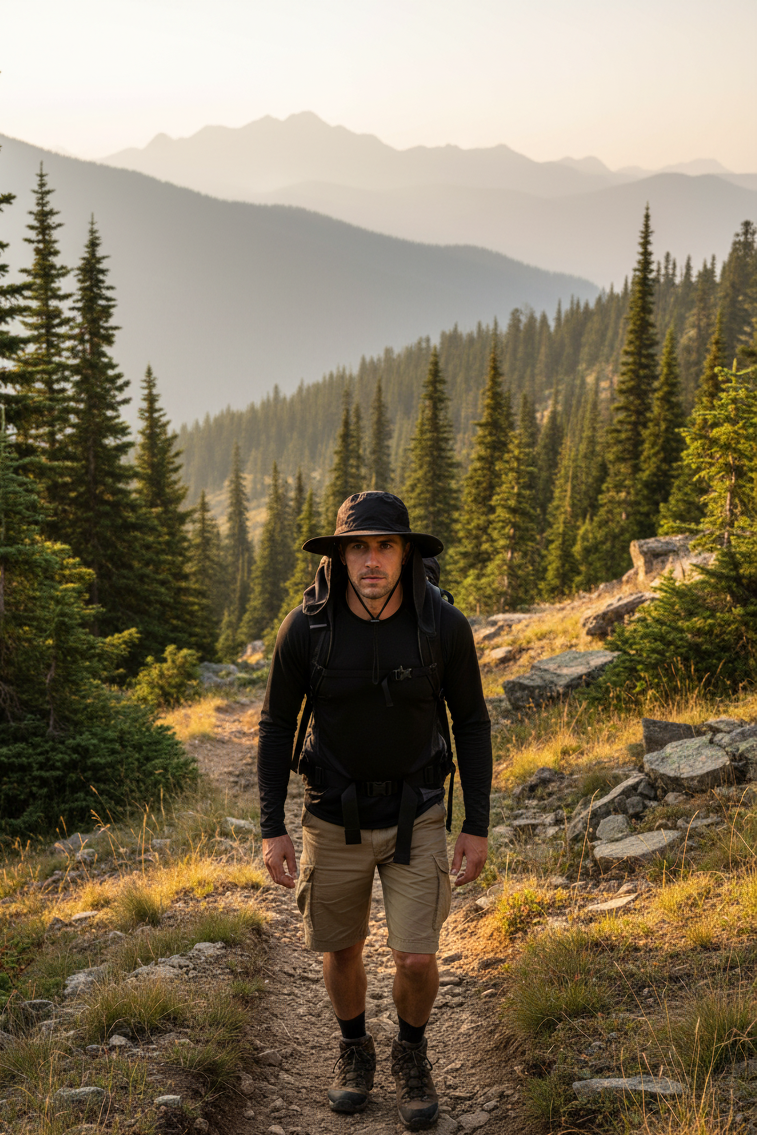 Men’s Outdoor Waterproof Hikers Hat – Fishing, Camping & Trekking Sun Hat-Adjustable Wide Brim Safari Hat