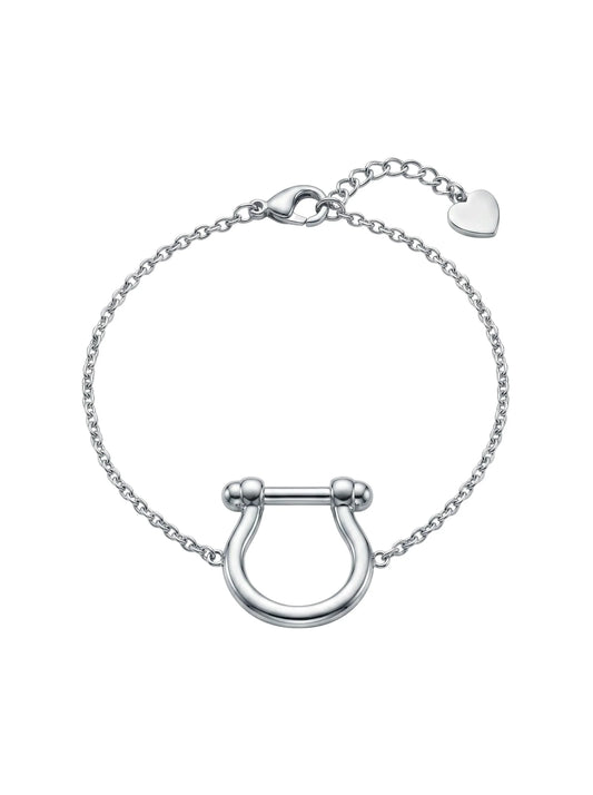 Minimalist D-Shackle Bracelet | Elegant Chain Jewelry