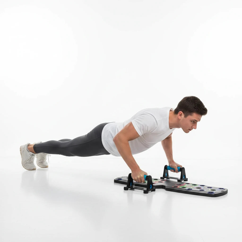 12-in-1 Push Up Board with Resistance Bands | Portable Home Gym Fitness Training System | Full Body Workout Equipment 💪🏋️