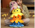 40cm Reversible Octopus Plush Toy | Soft Flip Mood Octopus Stuffed Animal | Double-Sided Emotional Plush Gift