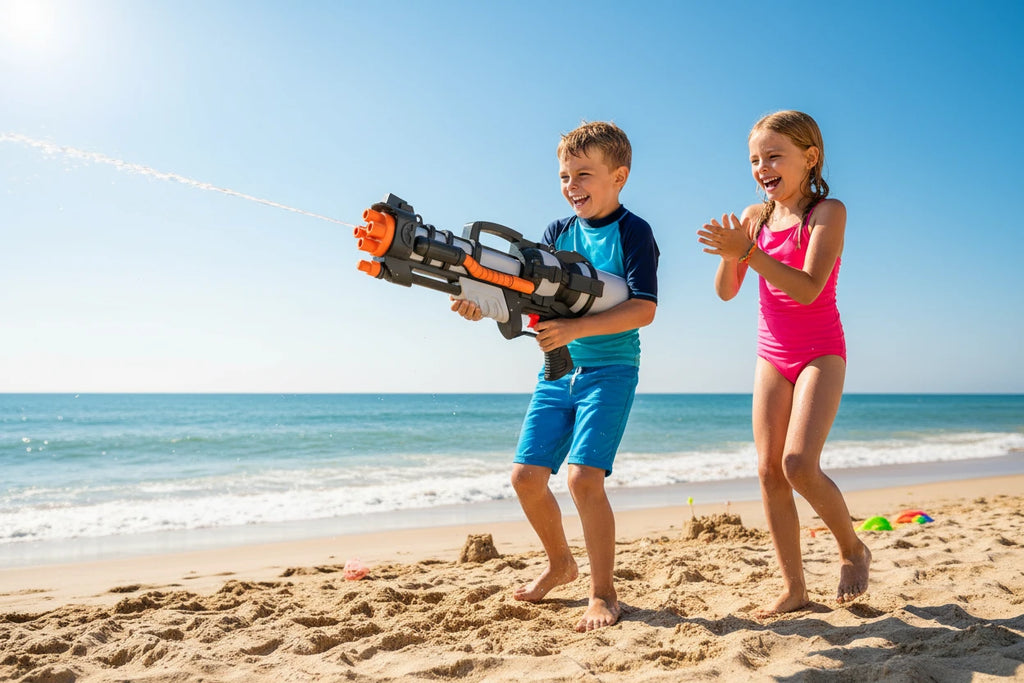 Black High-Pressure Water Gun Toy | Long Range Water Blaster | Summer Beach Pool Outdoor Fun | Kids & Adults