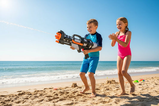 Black High-Pressure Water Gun Toy | Long Range Water Blaster | Summer Beach Pool Outdoor Fun | Kids & Adults