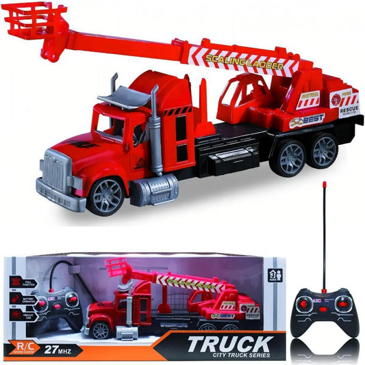 Remote Control Fire Truck with Extendable Crane – Action Rescue Toy Vehicle