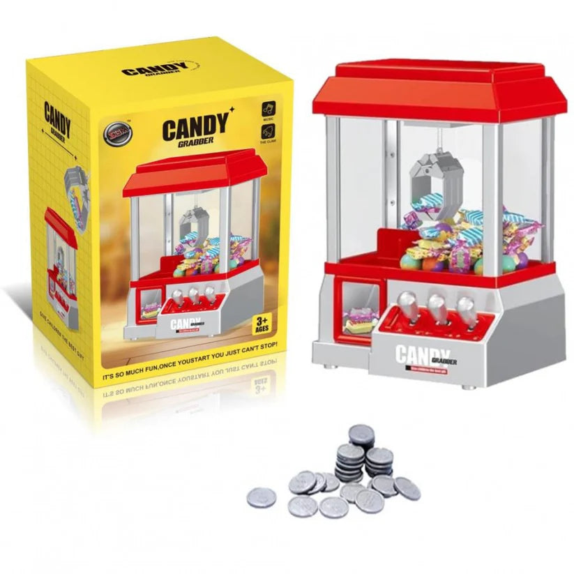 Candy Grabber Machine with Music & 24 Coins | Fun Arcade Claw Game for Kids